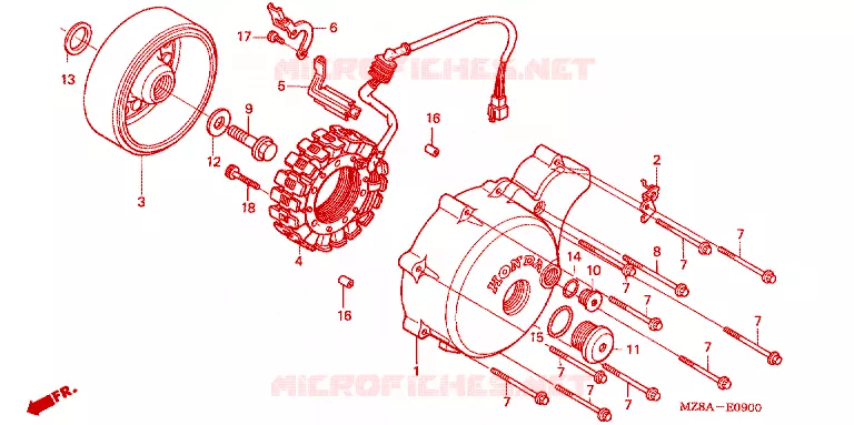ALTERNATORE Honda MOTO 600 SHADOW 2004  VT600CD4