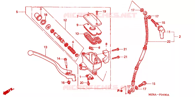 REMPOMP VOOR Honda MOTO 600 SHADOW 2004  VT600CD4