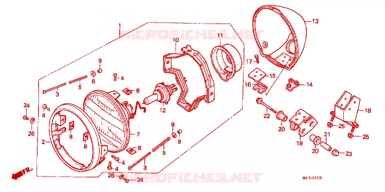 KOPLAMP Honda MOTO 600 SHADOW 1993  VT600CP
