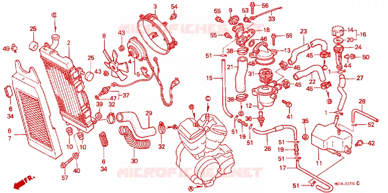 RADIATOR Honda MOTO 600 SHADOW 1993  VT600CP