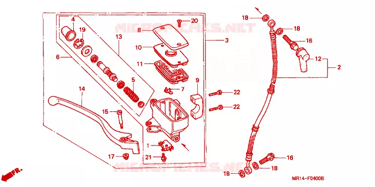 REMPOMP VOOR Honda MOTO 600 SHADOW 1993  VT600CP