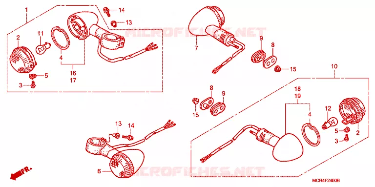 KNIPPERLICHT Honda MOTO 750 SHADOW 2001  VT750DC1_A