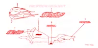 EMBLEEM/STREEP voor Honda SHADOW VT 750 SPIRIT D 2006