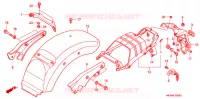 ACHTERSPATBORD  voor Honda SHADOW VT 750 SPIRIT D 2005