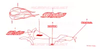 EMBLEEM/STREEP voor Honda SHADOW VT 750 SPIRIT D 2005