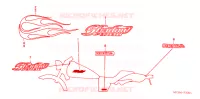 EMBLEEM/STREEP voor Honda SHADOW VT 750 SPIRIT D 2005