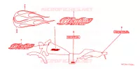 EMBLEEM/STREEP voor Honda SHADOW VT 750 SPIRIT D 2006