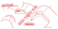 EMBLEEM/STREEP voor Honda VTX 1800 N Black crankcase 2004