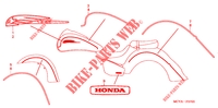 EMBLEEM/STREEP voor Honda VTX 1800 S1 Silver crankcase 2004