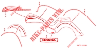 EMBLEEM/STREEP voor Honda VTX 1800 S1 Silver crankcase 2004
