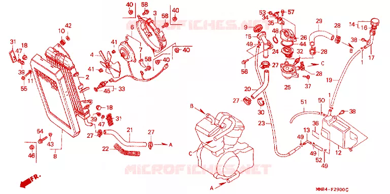 RADIATOR Honda MOTO 1100 SHADOW 1993  VT1100CP