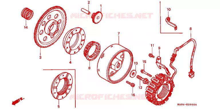 ALTERNATORE Honda MOTO 1100 SHADOW 1995  VT1100CS