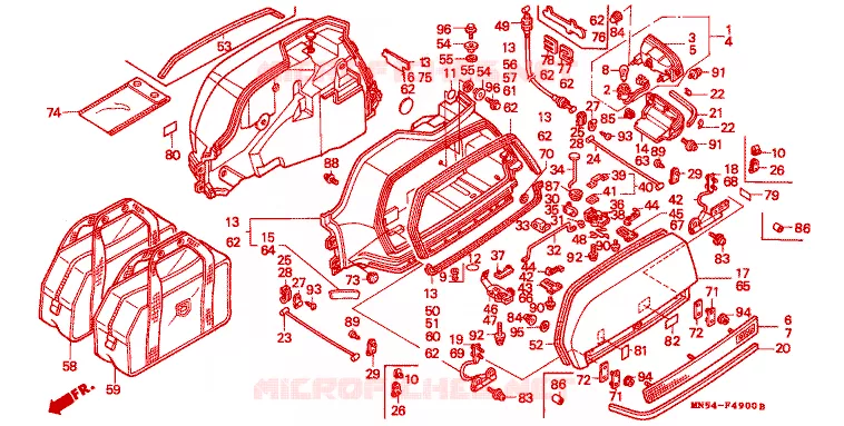 ZADELTAS Honda MOTO 1500 GOLD-WING 1990  GL1500IL