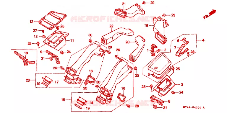 LUCHTKANAAL Honda MOTO 1500 GOLD-WING 1993  GL1500IP