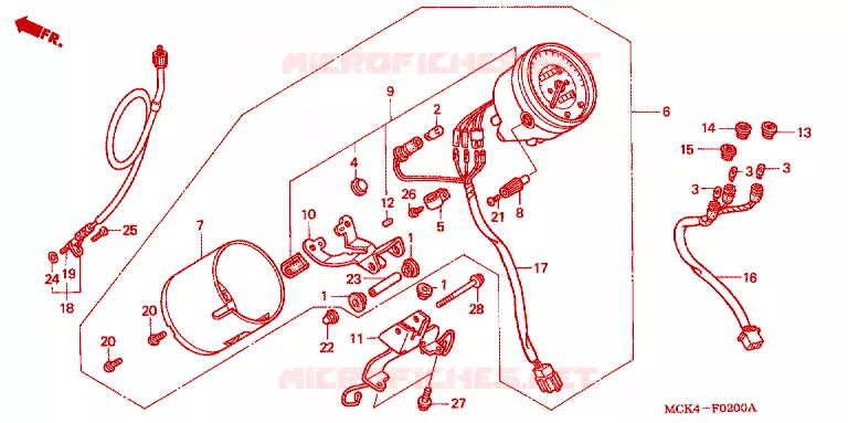 COMBINATIEMETER Honda MOTO 1100 SHADOW 2001  VT1100C21