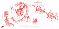 ACHTER WIEL voor Honda LITTLE CUB 50 WITH CELL 2017