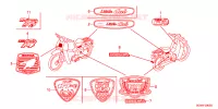 EMBLEEM/STREEP voor Honda LITTLE CUB 50 WITH CELL 2017