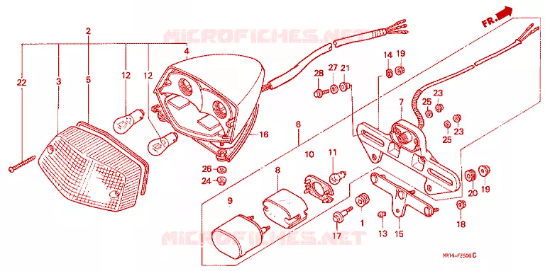 ACHTERLICHT Honda MOTO 600 SHADOW 1994  VT600CDR