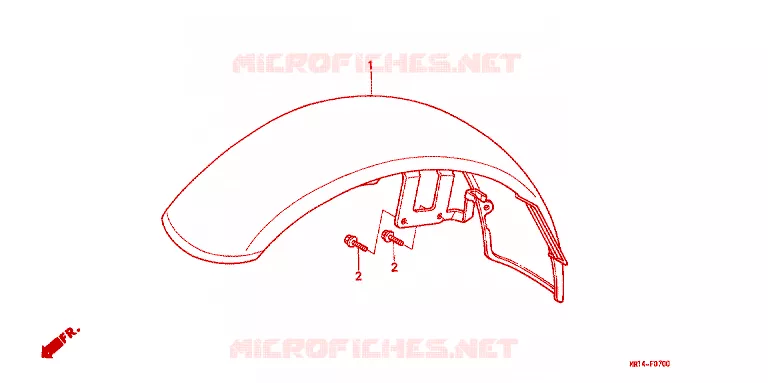 VOORSPATBORD Honda MOTO 600 SHADOW 1994  VT600CDR