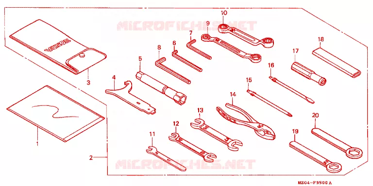 GEREEDSCHAP Honda MOTO 1500 GOLD-WING 1998  GL1500CTW