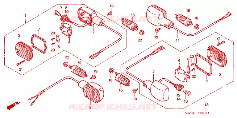 KNIPPERLICHT Honda MOTO 750 CB 1994  CB750F2N
