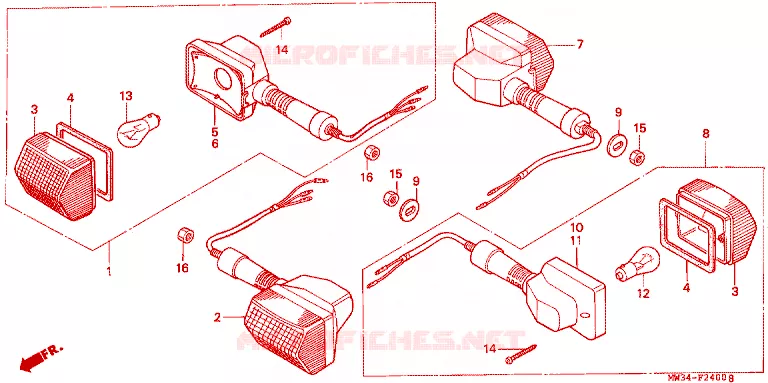 KNIPPERLICHT Honda MOTO 750 CB 1994  CB750P