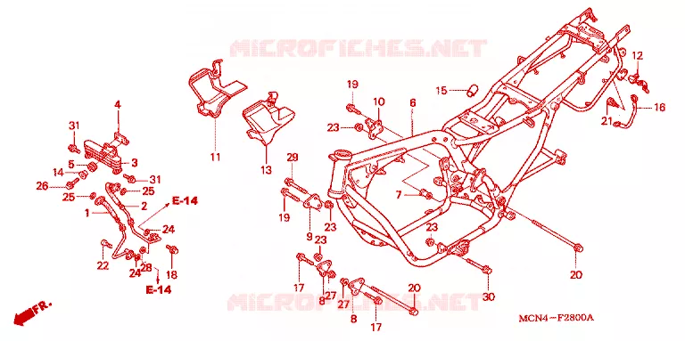 FRAME CHASSIS Honda MOTO 750 CB 2000  CB750Y