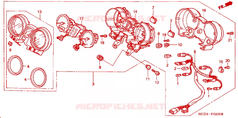 COMBINATIEMETER Honda MOTO 900 HORNET 2004  CB900F4