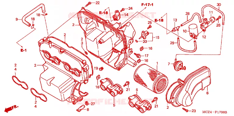 LUCHTFILTER Honda MOTO 900 HORNET 2004  CB900F4