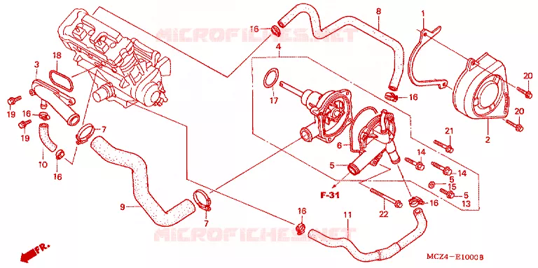 WATERPOMP Honda MOTO 900 HORNET 2004  CB900F4