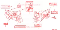 WAARSCHUWINGSLABEL voor Honda CBR 600 F4 2003