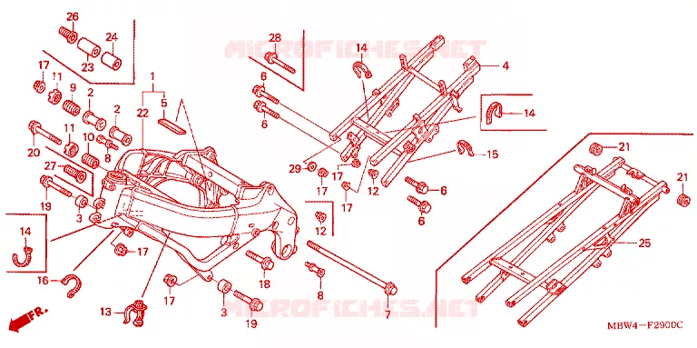 FRAME CHASSIS Honda MOTO 600 CBR 2003  CBR600F43