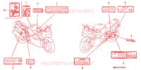 WAARSCHUWINGSLABEL voor Honda CBR 600 F4 2005