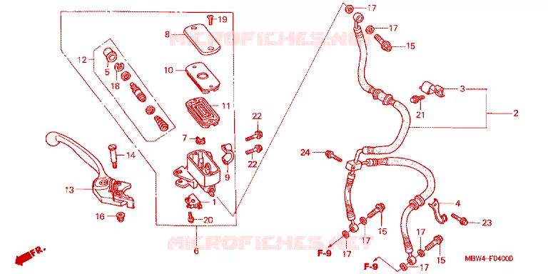 REMPOMP VOOR Honda MOTO 600 CBR 2006  CBR600F46