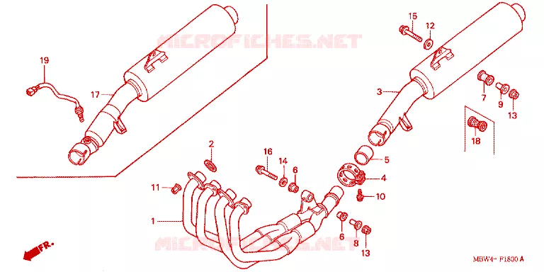 UITLAATDEMPER Honda MOTO 600 CBR 2000  CBR600F4Y