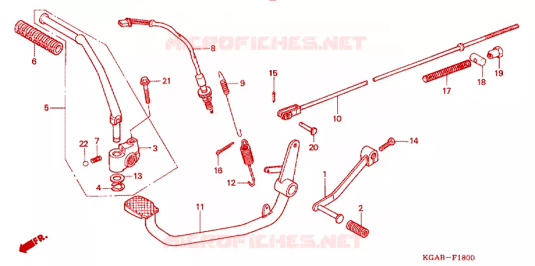 PEDAAL/KICKSTARTER ARM Honda MOTO 125 CG 2002  CG125KS2