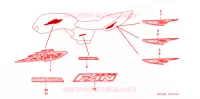 EMBLEEM/STREEP voor Honda CG 125 TITAN KICK 2003