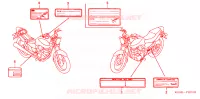 WAARSCHUWINGSLABEL voor Honda CG 125 TITAN KICK 2003