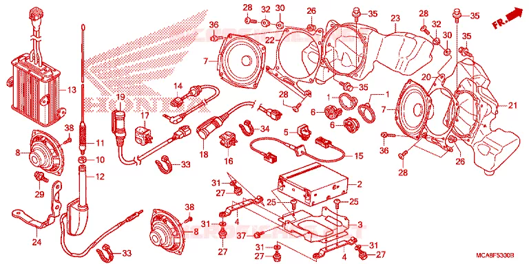AUDIO-UNIT Honda MOTO 1800 GOLD-WING 2013  GL1800D