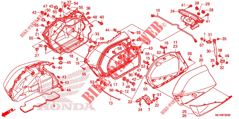 ZADELTAS voor Honda GL 1800 GOLD WING NAVI 2013