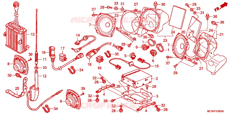 AUDIO-UNIT Honda MOTO 1800 GOLD-WING 2014  GL1800E