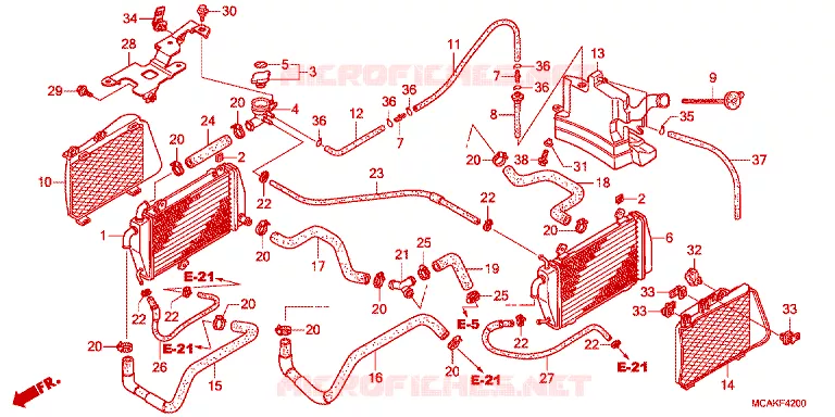 RADIATOR Honda MOTO 1800 GOLD-WING 2014  GL1800E