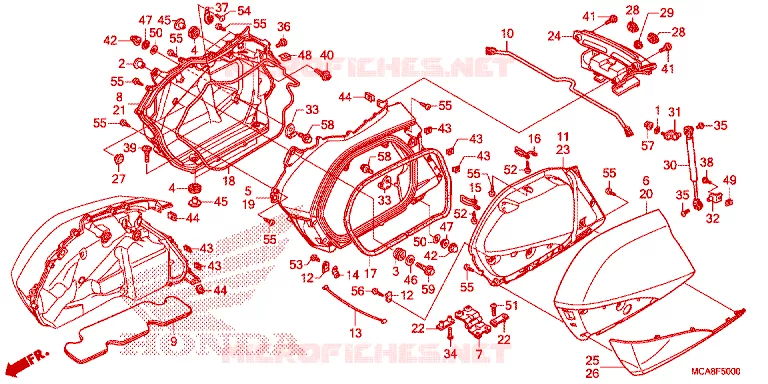 ZADELTAS Honda MOTO 1800 GOLD-WING 2015  GL1800F