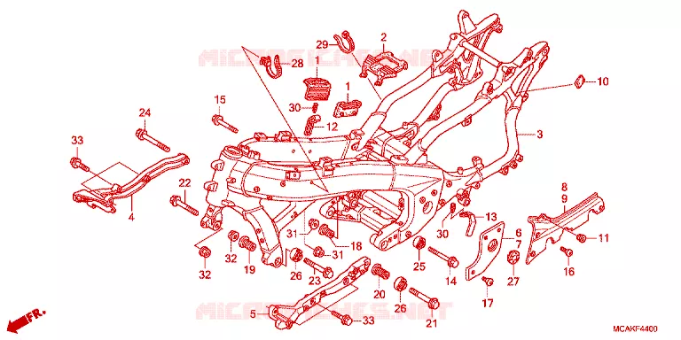FRAME CHASSIS Honda MOTO 1800 GOLD-WING 2015  GL1800F