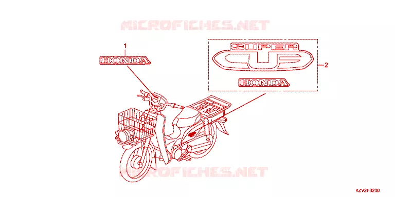 EMBLEEM/STREEP Honda MOTO 110 CUB 2016  NBC110BNG
