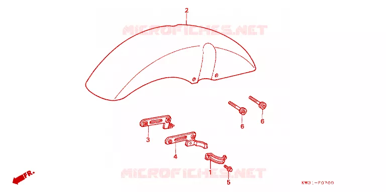 VOORSPATBORD Honda MOTO 250 NX 1990  NX250K_J