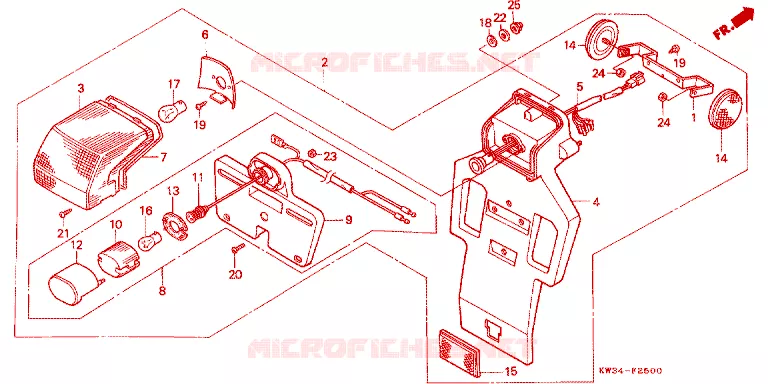 ACHTERLICHT Honda MOTO 250 NX 1990  NX250L