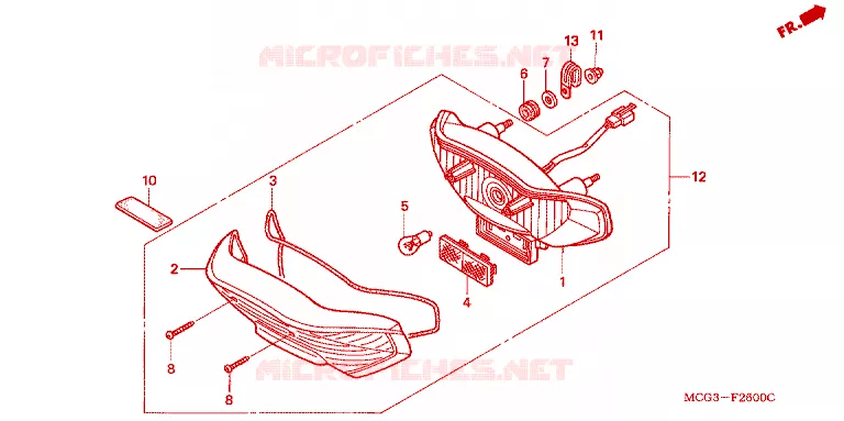 ACHTERLICHT Honda MOTO 400 NX 2001  NX4001