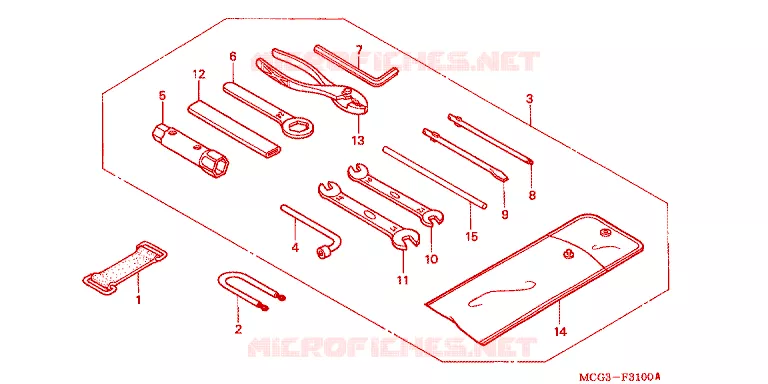 GEREEDSCHAP Honda MOTO 400 NX 2001  NX4001