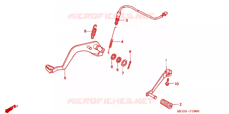 PEDAAL Honda MOTO 400 NX 2001  NX4001
